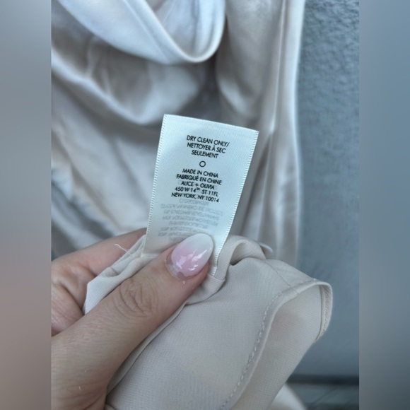 Alice + Olivia Harmony Drapery Slip Maxi Dress in Taupe - Picture 7 of 8